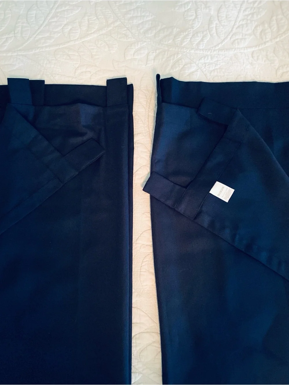 Navy Blue Tab-Top Curtains